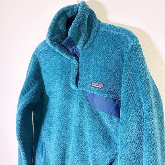 Patagonia Re-Tool Snap-T Better Fleece Pullover Sweater Jewel Tone Teal Medium - Picture 4 of 11